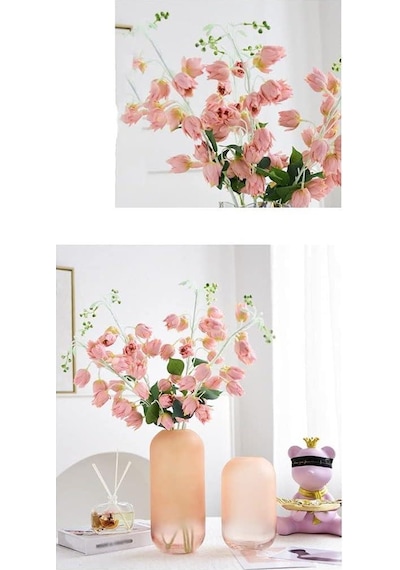 Yapay Çiçek Çan Çiçeği Gülkurusu 85cm Tek Dal Kumaş Çiçek Uzun Dal Gül