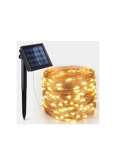 11 Metre 100 Led Solar Enerjili Günışığı Led Işık Bahçe Aydınlatma Güneş Enerjili Diğer