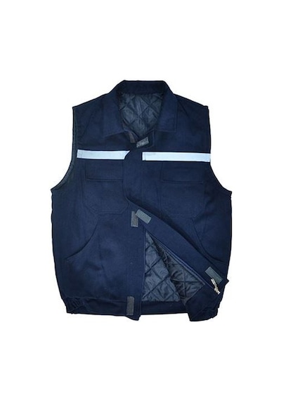 Mervem 7/7 Gabardin %100 Pamuk Kapitoneli Yelek Lacivert