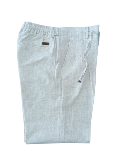 Erkek Keten Pantolon Krem