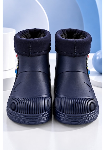 Muggo Muppy Işıklı Kürk Detaylı Unisex Çocuk Günlük Yağmur Ve Kar Botu Lacivert