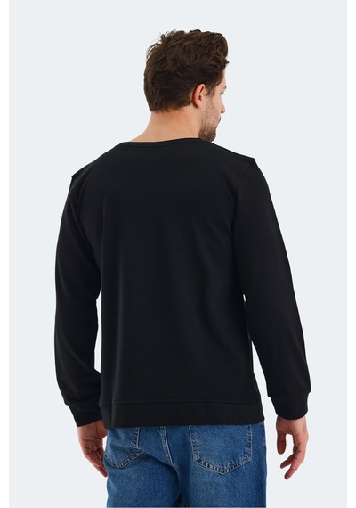 Slazenger Ortwın Erkek Siyah Sweatshirt Siyah