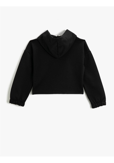 Koton Baskılı Kapüşonlu Sweatshirt Pamuklu Uzun Kollu Siyah 2skg10102ak Siyah Koton Baskılı Kapüşonlu Sweatshirt Pamuklu Uzun Kollu Siyah 2skg10102ak Siyah