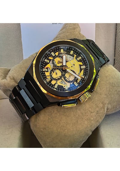 Raymond Premium Seri Siyah Çelik Erkek Kol Saati