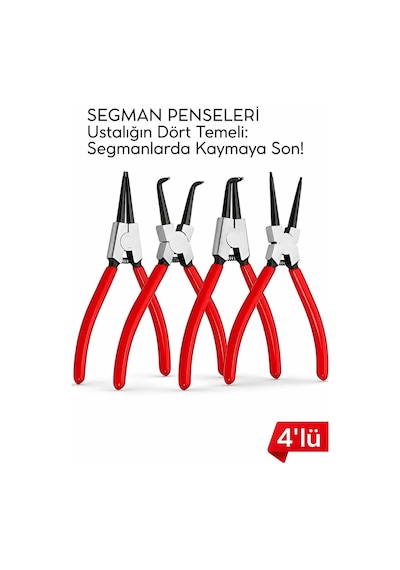 4 Lü Segman Pense Seti Sekman Pense