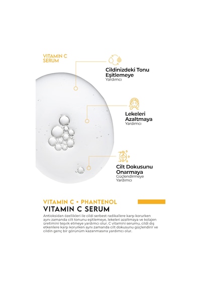 C Vitamini Aydınlatıcı Renk Tonu Eşitleyici Leke Karşıtı Serum 50ml