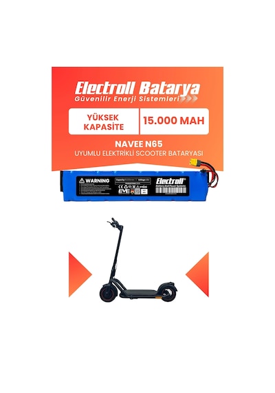 Navee N65 Uyumlu Batarya Yüksek Kapasite 48v 15.000mah Elektrikli Scooter Bataryası Diğer