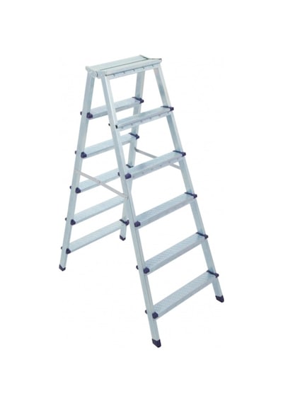 Saraylı Çift Taraflı Metal Merdiven 8+8 Basamaklı 1208