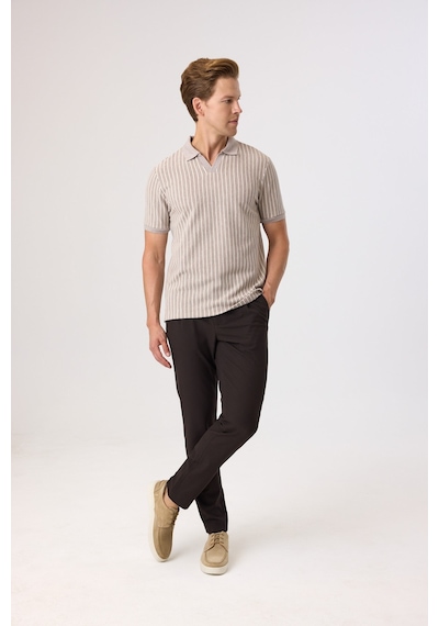 Back And Bond Regular Fit Vizon Düğmesiz Polo Yaka Tişört Çok Renkli