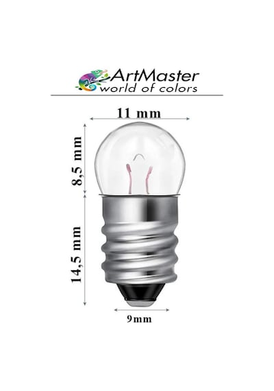 Mini Ampul 2.5 Volt 5 Adet Okul Sınıf Elektrik Devre Küçük Elektrik Deney Ampulü 2.5 Volt Deney Ampulü Küçük Boy