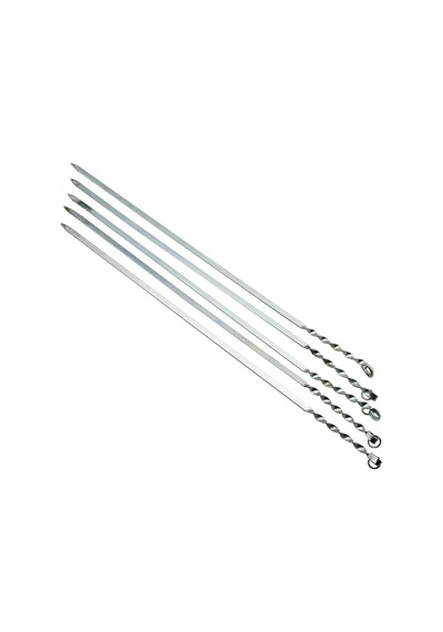Dar Yassı Mangal Şişi - Burgulu Tasarım - 60 Cm - Tavuk Ve Kanat İçin 52786441