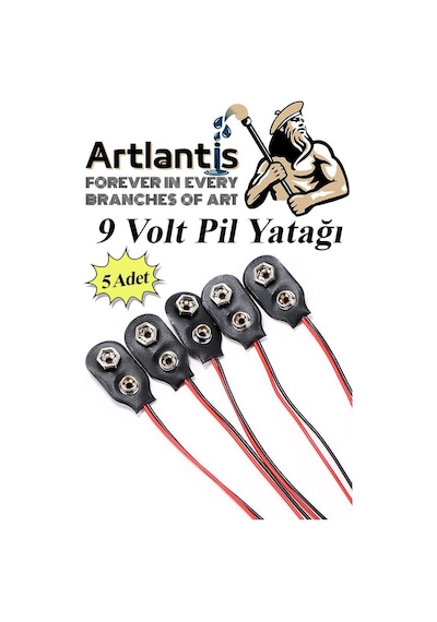 9 Volt Pil Yatağı 5 Adet 9v Pil Yuvası İkili 9v Pil Başlığı Pil Tutucu Okul Hobi Elektrik Deney