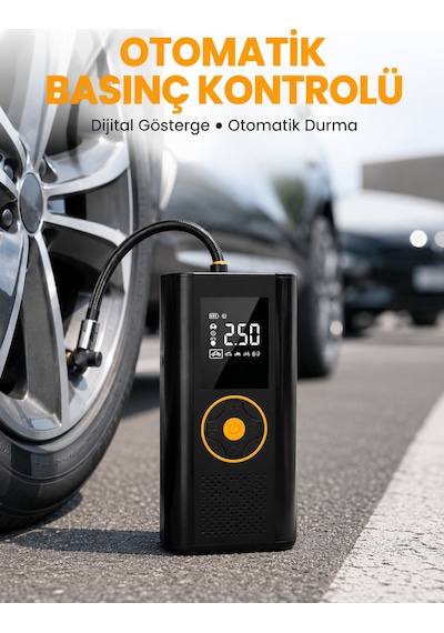 Otomatik Duran Dijital Hava Pompası Kompakt Ve Taşınabilir Tasarım Yeni Nesil Diğer