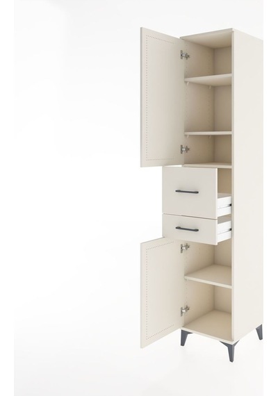 Hyperion Dolap 4 Raflı 2 Çekmeceli 2 Kapaklı 44x44x221 Aytaşı... Aytaşı