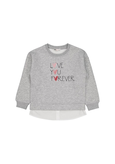 Civil Girls Love You Forever Baskılı 6-9 Yaş Sweatshirt Grimelanj