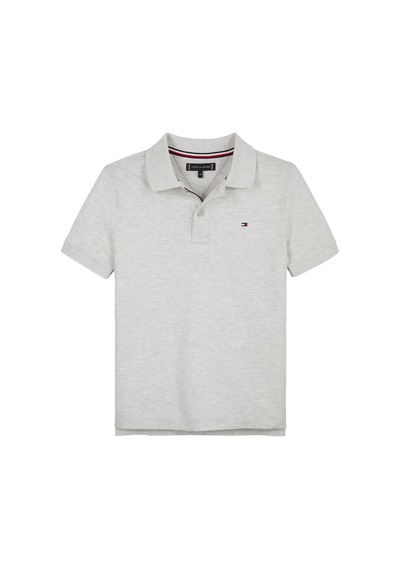 Tommy Hilfiger Flag Erkek Çocuk Gri Polo T-shirt-10540 Gri