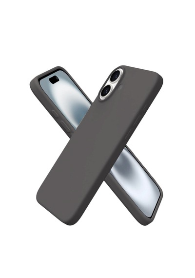 Bix İphone 16 Silikon Kılıf Magsafe Uyumlu Güçlü Koruma Darbe Emici Seramik Gri