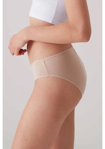 Pierre Cardin Kadın 5'li Ekonomik Paket Ten 2957 No Show Classic Pamuklu Basic Külot