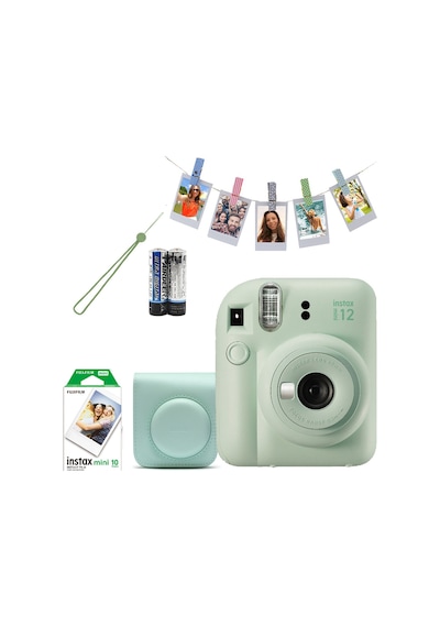 Fujifilm Instax Mini 12 Fotoğraf Makinesi + Askı + Pil + 10'lu Film + Çanta + Mandal