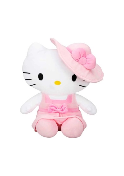 Mey İthalat 2089 Hello Kitty Şapkalı Peluş 36 Cm Pembe