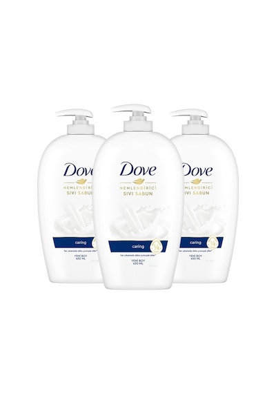 Dove Caring 1/4 Nemlendirici Krem Etkili Sıvı Sabun Nemlendirici 3 x 450 ML