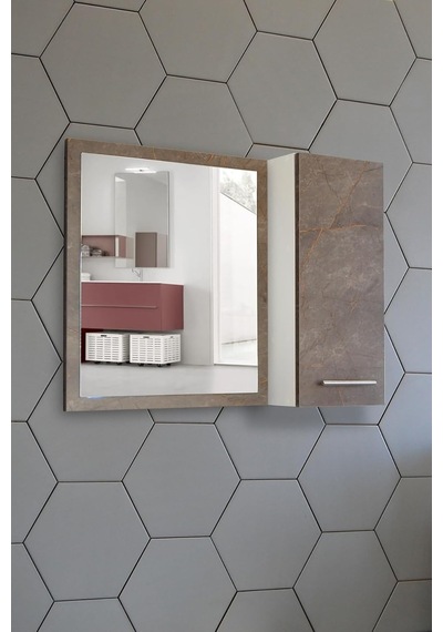 Aynalı Banyo Dolabı 80 Cm Üst Modül Gordion Çok Renkli