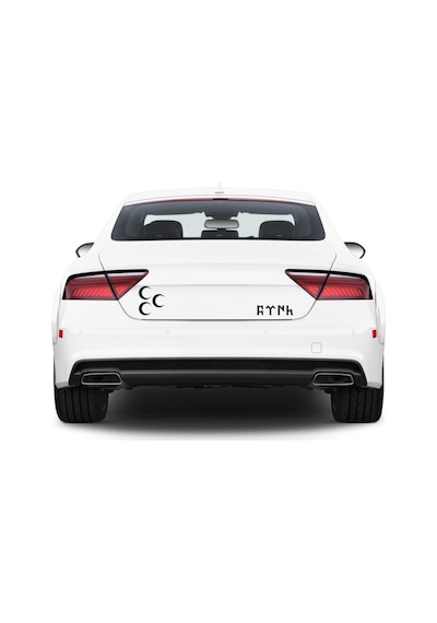 Hilal Ve Türk Yazısı Araba Stickerı Vinil Sticker
