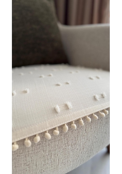 Diletto Takım Oturma Yerini Kapatan Ve Berjer Örtüsü 70x95 Cm Ve 90 X 200 Ekru Bir Tekli , Bir Üçlü Ekru Özel