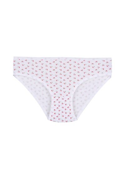 Koza İç Giyim Kız Çocuk 6'lı Desenli Slip 1050-01 Beyaz