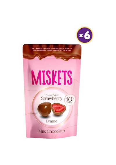 Sütlü Çikolata Kaplamalı Çilek 80 Gr X 6 Adet
