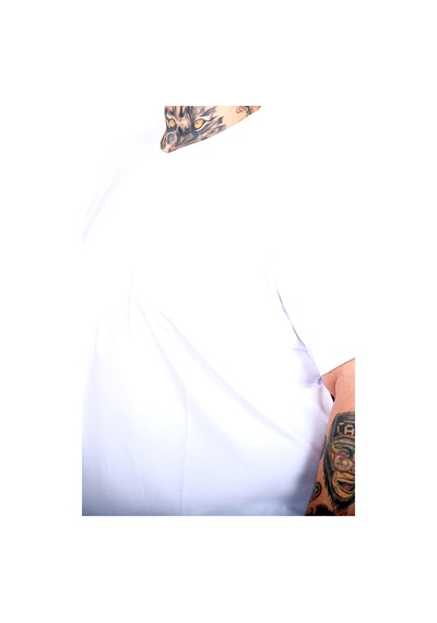 Mode Xl Büyük Beden Erkek Basic V Yaka T-shirt 20150 Beyaz Beyaz
