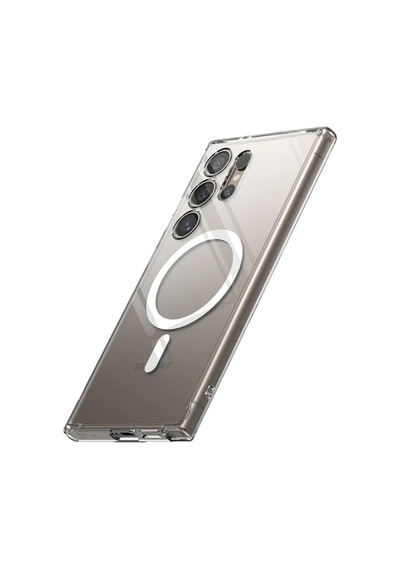 Samsung Galaxy  Uyumlu,  S24 Ultra Kılıf Magneticsafe Şeffaf Silikon - Şeffaf