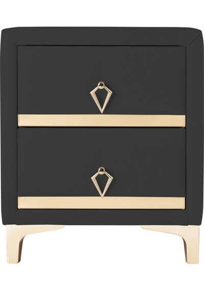 Doppia Linea Gold Iki Çekmeceli Antrasit Komodin- Kumaş Döşemeli Yatak Odası 2 Çekmeceli Komodin Doppia Linea Gold Iki Çekmeceli Antrasit Komodin- Kumaş Döşemeli Yatak Odası 2 Çekmeceli Komodin