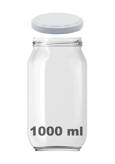 6 Adet 1000 Ml Metal Beyaz Konserve Kapaklı Şeffaf Paşabahçe Menemen Turşuluk Cam Kavanoz Diğer