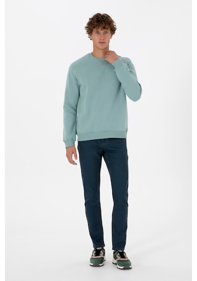 U.S. Polo Assn. Erkek Comfort Fit Bisiklet Yaka Şardonlu Mint Basic Sweatshirt 50313757-VR090