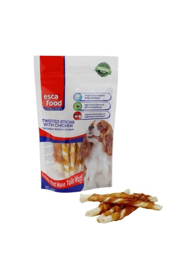 Esca Food Tavuklu Burgu Çubuk Köpek Ödülü 10'lu Paket