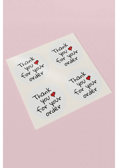 Thank You For Your Order Kargo Paketleme Sticker 3x3cm St2119 Çok Renkli