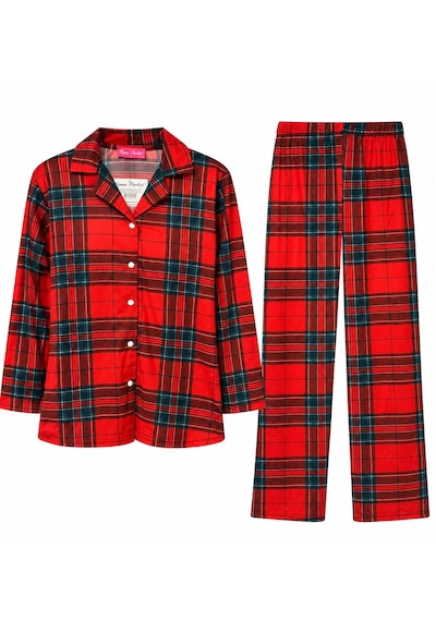 Pijama Denizi Pijama Partisi Kırmızı Ekose Desenli Düğmeli Polar Pijama Takımı Yılbaşı Konseptli Yumuşacık Ev Şıklığı Pijama Denizi Pijama Partisi Kırmızı Ekose Desenli Düğmeli Polar Pijama Takımı Yılbaşı Konseptli Yumuşacık Ev Şıklığı