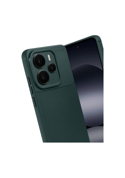 Xiaomi Note 14 5g Auto Focus Karbon Kapak - Koyu Yeşil 0.2M-Çok Renkli