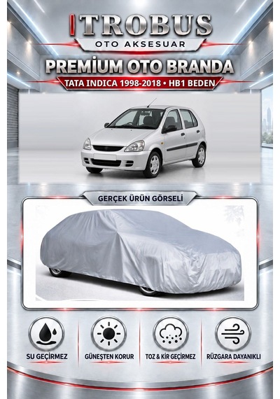 Tata Indica 1998-2018 Uyumlu Premium Araba Brandası Oto Branda Hb1 Beden