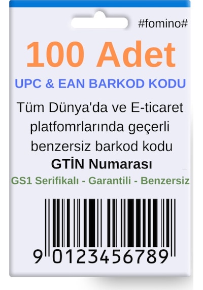 100 Upc Barkod Kodu Ean Barkod Kodu Numaraları Gtin Eticaret