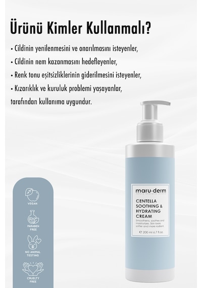 Maruderm Cica Centella Cilt Bakım Kremi 200 ML