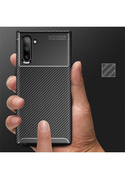 Samsung Uyumlu Galaxy Note 10 Kılıf Karbon Silikon Case