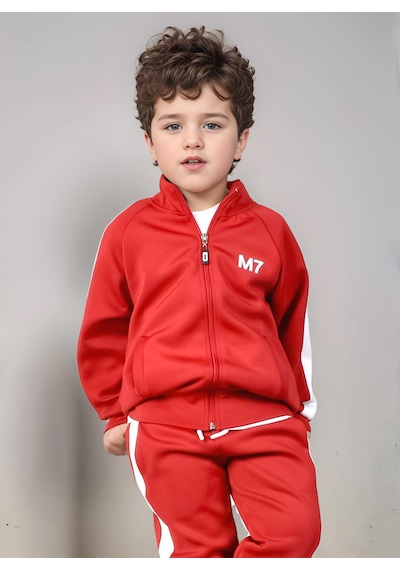 Miababy Scuba Fermuarlı Takım Kırmızı