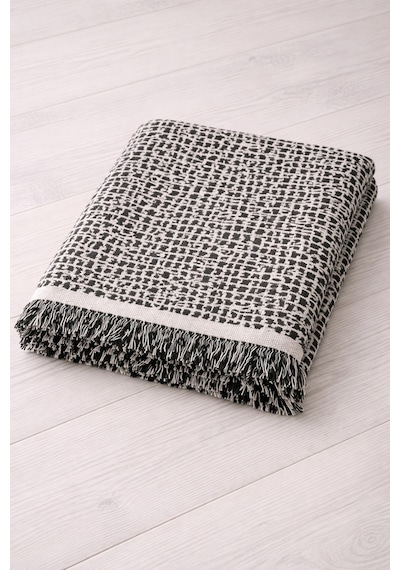 Çakıl Desen Kaymaz Yıkanabilir Pamuklu Koltuk/çekyat Örtüsü 180x220 Ebat Oturma Ve Sırt Siyah