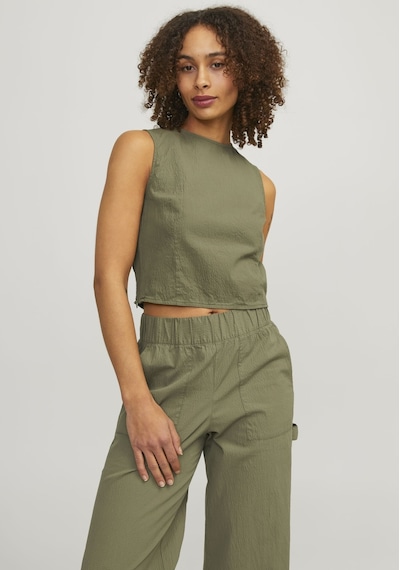 Jack & Jones Kadin Büzgülü Sirt Cut Out Detayli Bluz - Kaia 12253384 Aloe Yeşil