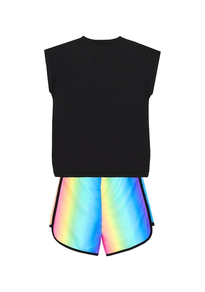 Denokids Mshb&g Unicorn Paten Kız Çocuk T-shirt Şort Takım Çok Renkli