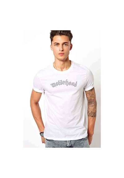 Motorhead Baskılı Beyaz Erkek Tshirt