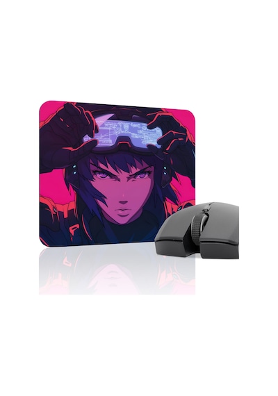 Ghost İn The Shell Kaymaz Dikişli Kauçuk Oyuncu Mousepad V3 - 22x18 Gaming Mouse Pad Fare Altlığı