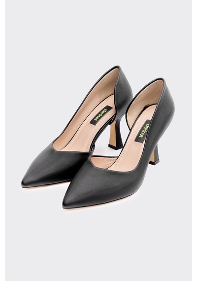 Derinet Kalın Topuklu Kadın Stiletto S.saten S.saten
